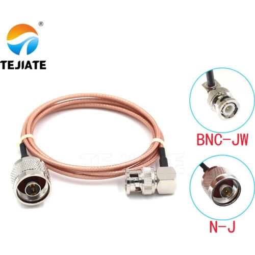 1PCS TEJIATE Adapter Cable BNC To N Type BNCJW Convert NJ 8-90CM 1M 1.5M 2M Length Connector RG316 Wire