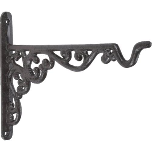 1PC Planters Basket Wall Hanging Hook Cast Iron Plant Hanger with Screws Vintage Wall Hanger Bracket Stands for Bird Feeders