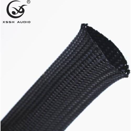 10 meters 5mm 8mm 15mm 20mm 25m black cotton speaker special shock absorber braided sleeve cable sleeves for power audio wire