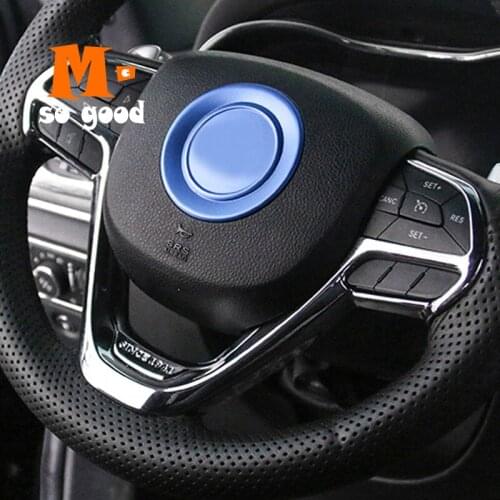 2014 2015 2016 2017 For Jeep Grand Cherokee Car ABS Chrome Steering Wheel Button Frame Cover Trims Auto Interior Accessories