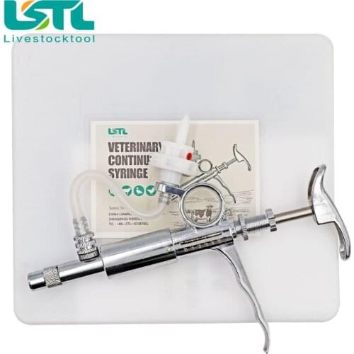 5ml With Bottle Design Stainless Steel Veterinary Continuous Syringe Prefillable Syringe Automatic Vaccine Syringe