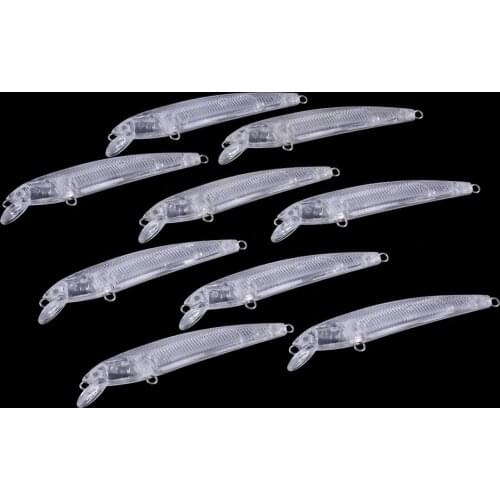 50pcs 7.5cm 5.6g blank nude baits crankbait Minnow bait Unpainted Lure Bodies Fishing bait