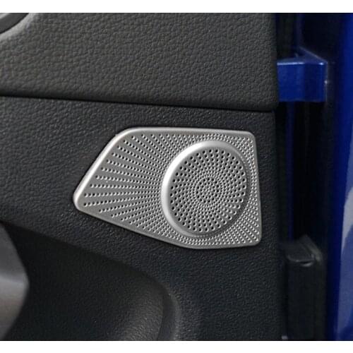 For Audi Q3 2019 Interior Accessories Car Styling Rear Door Audio Speaker Net Decorative Cover Trim Stainless Steel