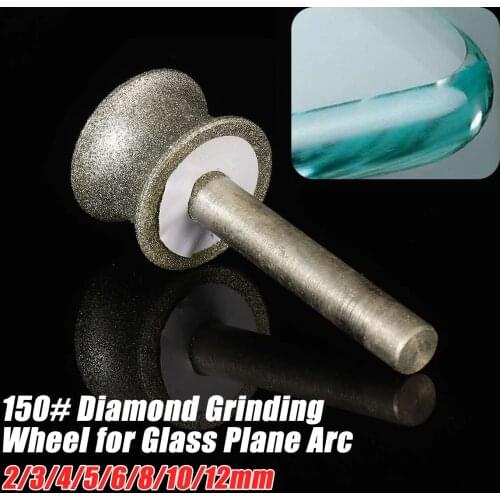 New 3-12mm Diamond Grinding Wheel Grinding Wheel for Glass Airplane Straight Edge Chamfer 6mm Shank