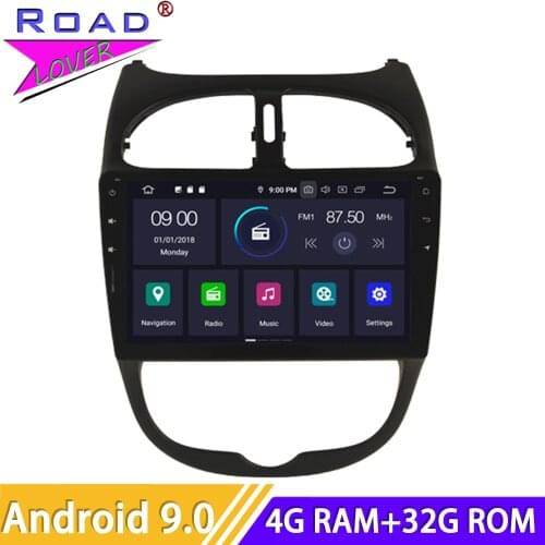 Android 9.0 Car Radio For Peugeot 207 CC Stereo GPS Navigation 2 Din Autoradio HD Screen Car Head Unit Multimedia DVD Player