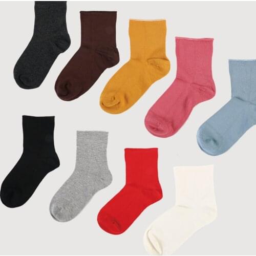 DONG AI bamboo fiber socks plain womens colorful socks hand linking soft Socks silky strong moisture absorption Sock