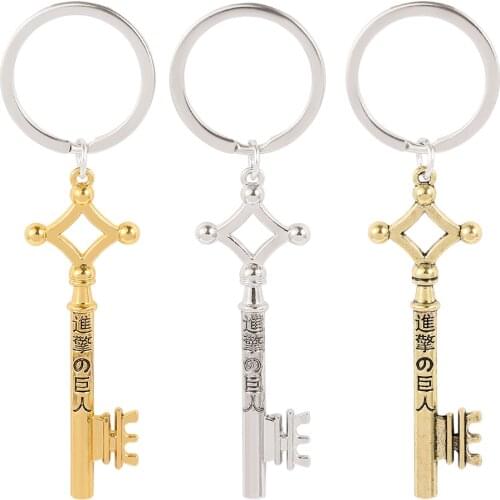 Attack On Titan Keychain Ksy Holder Eren Yeager Shingeki No Kyojin Keyring Vintage Anime Jewelry Cosplay Jewelry Wholesale