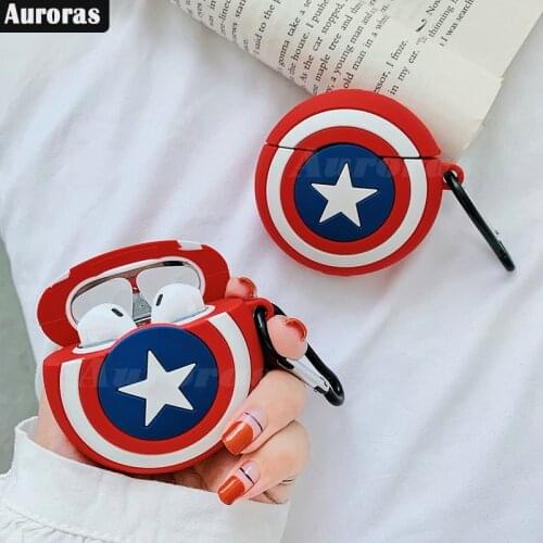 Auroras For FreeBuds 3 Case Cover Captain America Headphone Accessories Shockproof Protector For HUAWEI Freebuds3 Full Cover