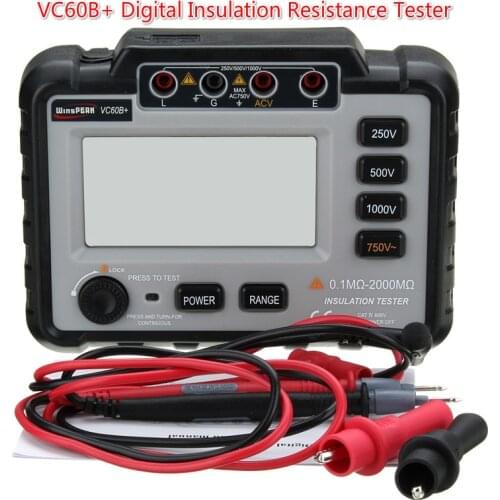 VC60B+ Digital Insulation Resistance Tester 1000V Original Megger MegOhm Meter High Voltage Short Circuit Input Alarm Multimeter