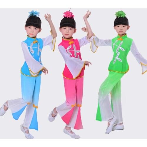 New style childrens classical childrens dance clothing costumes girls childrens dance costume fan dance performance costume