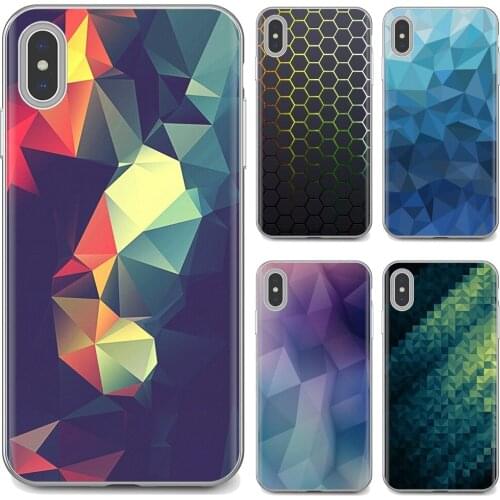 For Xiaomi Mi A1 A2 A3 5X 6X 8 9 9T 10 10T 11 Lite SE Pro Phone Soft Case Polygon ART Graphic design inspiration