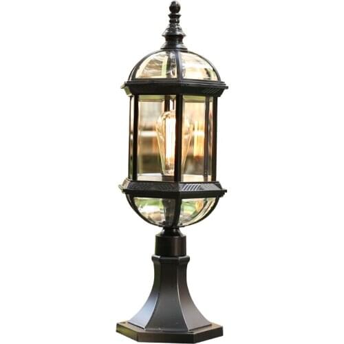 European Retro Wall Lamp Column Head Lamp Courtyard Lamp Wall Head Lamp Gate Outdoor Waterproof Villa Garden Lamps
