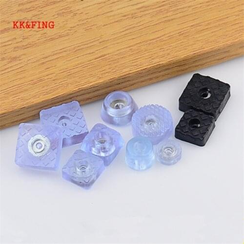 KK&FING 10pcs Soft Transparent Non-slip Pads Chair Table Feet Leg Bottom Pads Furniture Sofa Stool Foot Covers Floor Protectors