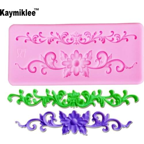 M439 European Relief Lace Silicone Mold Wedding Cake Fondant Sugar Mat DIY Baking Tools 11.2*5*0.5cm
