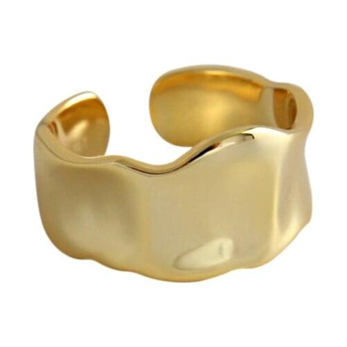 Fashion Female Smooth Chain Finger Rings For Women Lover Wedding Jewelry Party Trendy Statement Rings Wholesale