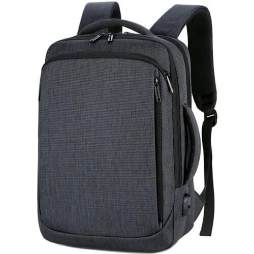 Mens Waterproof Double-shoulder Business Laptop Bag Double-shoulder Backpack