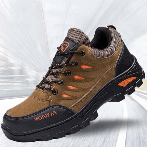 Spring and Autumn Shoes Mens Hiking Shoes Korean Trend Mens Casual Sports Outdoor Hiking Shoes Comfortable Shoes