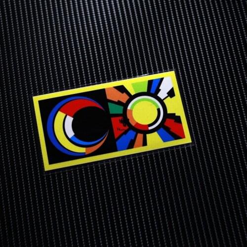 NO.TL031 Free Shipping MOTO GP SBK moon/sun Motorcross Car Stickers Decals Styling Reflective Motorcycle Stickers Bike Helmet