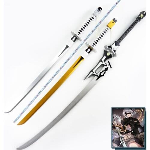 NieR Automata YoRHa Type A No. 2 and No. 9 Type S Wooden Sword Stage Performance Props for Costume Party and Chrismas New Year