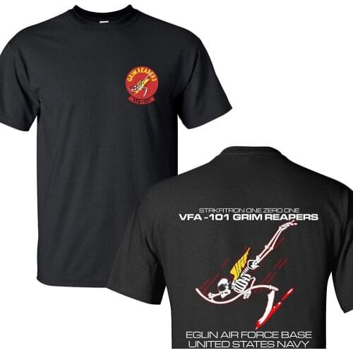 2019 New Summer Fashion Tee Shirt VFA101 GRIM REAPERS SQUADRON UNITED STATES NAVY T-SHIRTS S-3XL