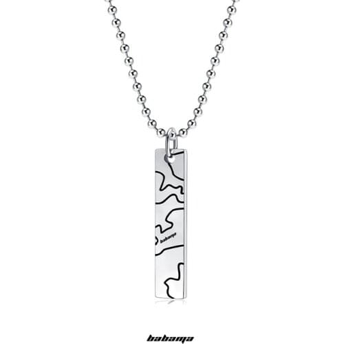 Babama2021 mens Necklace Fashion Design Pendant sweater Necklace niche hip hop couple gift pendant women
