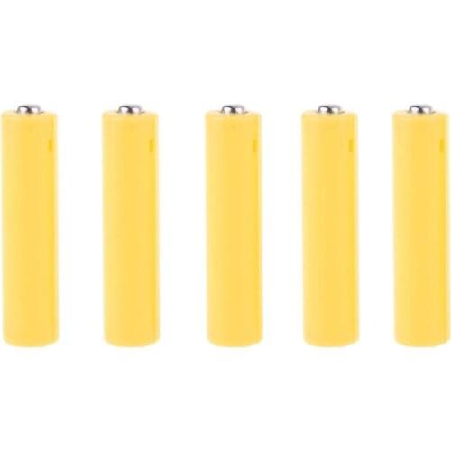 5Pcs LR06 AA LR03 AAA Size Dummy Fake Battery Setup Shell Placeholder Cylinder Conductor Dummy Cells for Lithium iron