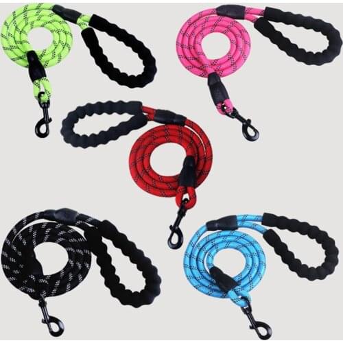 Strong Dog Leash with Comfortable Padded Handle and Highly Reflective Threads for Small Medium and Large Dogs 150cm