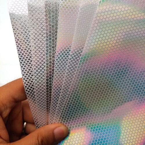 10 Sheets Iridescent Spangles Paper Aurora AB Effect Reflective Mirror Stickers Fish Scale Epoxy Resin Rainbow Sequins