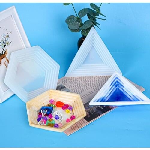 Step Tray Epoxy Resin Mold Storage Box Jewelry Holder Casting Silicone Mould DIY Crafts Ornaments Making Tools