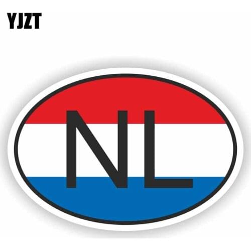 YJZT 16.9CM*11.4CM Car Bike NL NETHERLANDS COUNTRY CODE Personality Car Sticker Decal PVC 6-0196