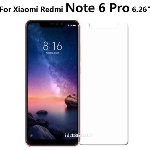 For Xiaomi Redmi Note 6 Pro Tempered Glass 9H High Quality Protective Film Screen Protector Phone Cover For Redmi Note 6 Pro