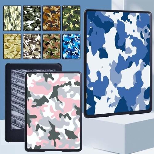 Hard Shell Case Fit Amazon Kindle 10th/8th Paperwhite 1 2 3 4 Tablet Plastic Anti-Dust Printing Protective Shell+pen