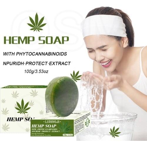 2-Pack Multifunction Hemp Soap with Moisturizing and Remove acne and anti-microbial and cleaning body for all kinds skin care