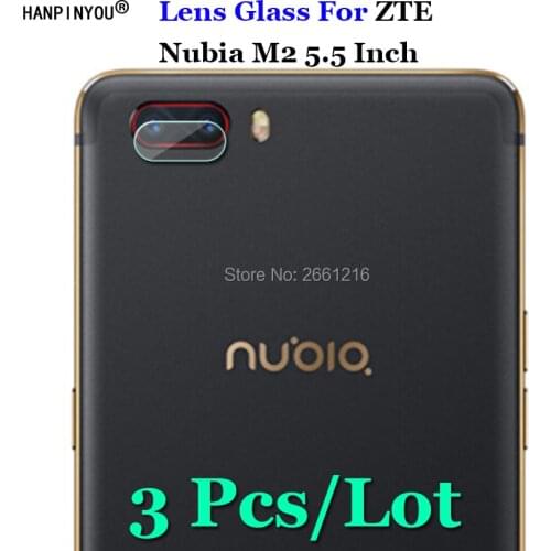 3 Pcs/Lot For ZTE Nubia M2 5.5" Ultra Clear Soft Fiber Transparent Tempered Glass Back Camera Lens Screen Protector Film