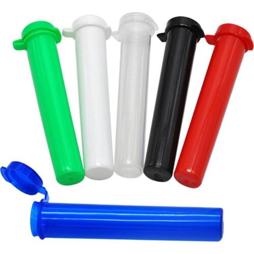 5pcs/lot 94MM Plastic Tube Doob Vial Waterproof Airtight Smell Proof Odor Sealing Herb/Spice Container Storage Case.Color Random