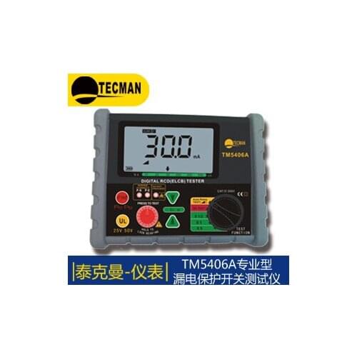 Fast arrival TECMAN TM-5406A genuine digital Leakage protection switch tester 10mA/20mA/30mA/100mA/300mA/500mA