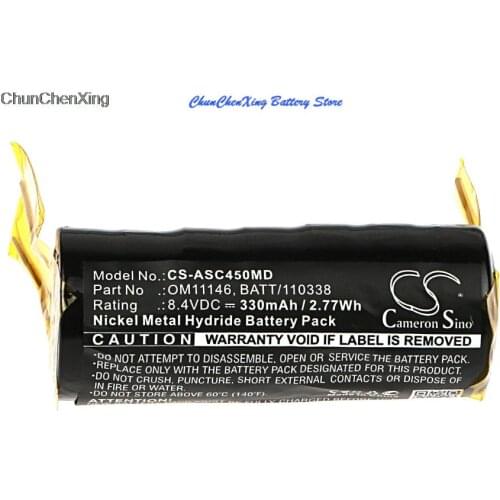 Cameron Sino 330mAh Battery BATT/110338, OM11146 for Air Shields-Vickers C450 Incubator, For Drager C450QT, Drager C450