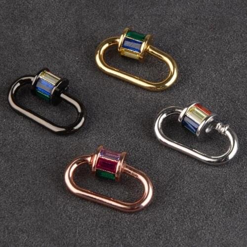 Chanfar DIY jewelry making accessories oval color hanging chain lock hook spiral buckle DIY necklace bracelet handmade