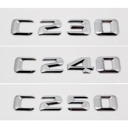 For Mercedes Benz C220L C230 C240 C250 C260L C280L C Class A180 W210 CLK Car Rear Trunk Number Emblem Sticker Auto Decoration