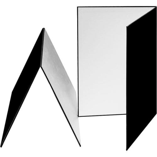 A3/A4 Size Double-sided Thickened Cardboard Paperboard Black White Silver Folding Reflector Reflective Board for Camera Photo
