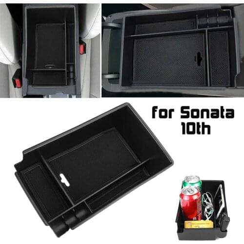 Car Central Armrest Storage Box Center Console Organizer Tray Storage Box Holder for Hyundai Sonata DN8 10Th 2020 2021