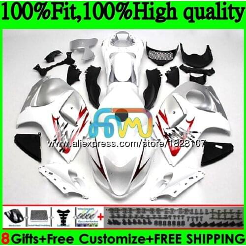 Injection For SUZUKI Hayabusa GSXR1300 08 09 10 11 12 56BS.44 GSX-R1300 GSXR 1300 2008 2009 2010 2011 Red white blk 2012 Fairing