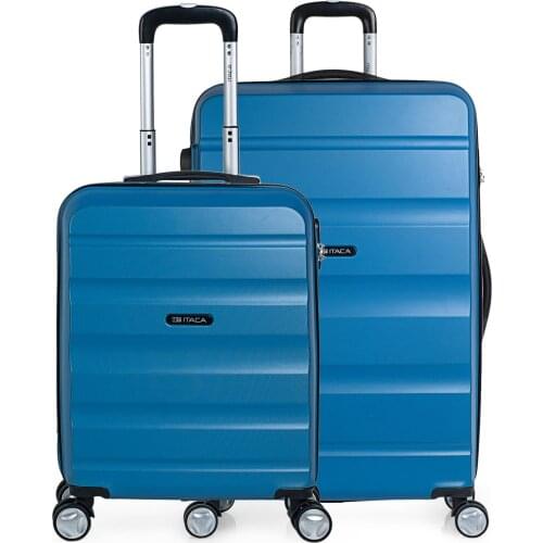 Itaca Model Elbe Set Of 2 Travel Suitcases Rigid 4 Wheels Double ABS 2 Sizes T71617