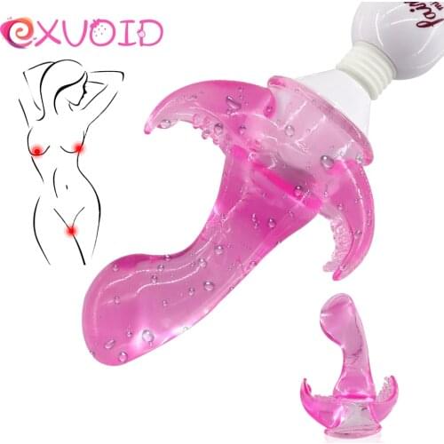 EXVOID 5CM Vibrator Cap Magic Wand Attachment Head Covers G Spot Vibrators Cap AV Stick Vibrator Accessories AV Rod Head Cap