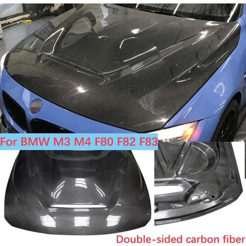 Carbon Fiber Car Bonnet Engine Cover Front Hood For BMW M3 M4 F80 F82 2014+ Car Styling