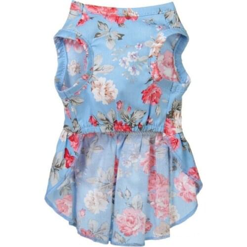 Summer Dog Small Floral Princess Dress Dog Dress For Dogs Skirt Dog Wedding Dresses York Clothes For Dogs Pet Dress