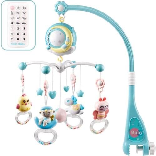 Baby Rattles Crib Mobiles Toy 0-18 Months Holder Rotating Mobile Bed Bell Musical Box Projection Newborn Infant Baby Toy Gift