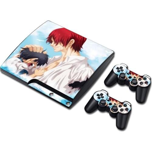 Cartoon design Vinyl Decal Skin Sticker For PS 3 Slim Console Skins+2PCS Stickers For PS 3 Slim Vinyl Skin sticker
