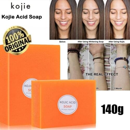 140g Dark Black Skin Cleansing Lightening Soap Kojic Brighten Body Glycerin Whitening Bath Soap Face Soap Body Acid P4V2