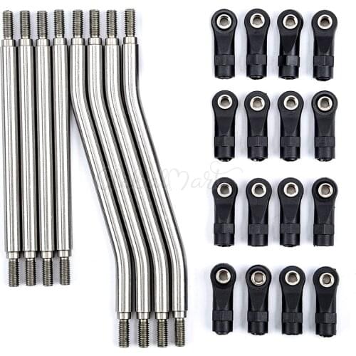 RC Steering Linkage Set RC Steering Link Rod End Stainless Steel Fit for Axial Capra AXI03004 Remote Control Car RC Parts